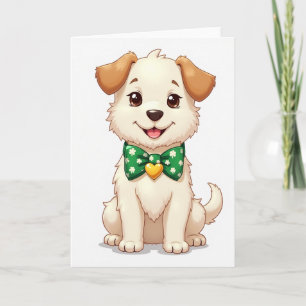 Puppy With Bow Card