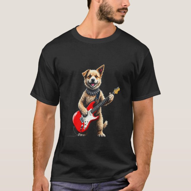 Puppy with Guitar T-Shirt (Front)