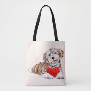Puppy with Heart Gift Tote Bag