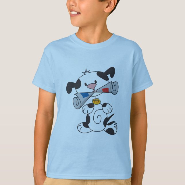 Puppy With Newspaper T-shirts and Gifts (Front)
