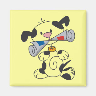 Puppy With Newspaper T-shirts and Gifts Magnet