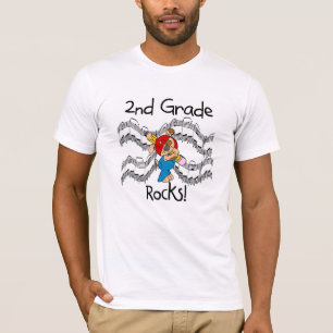 Puppy With Pencil 2nd Grade Rocks T-Shirt