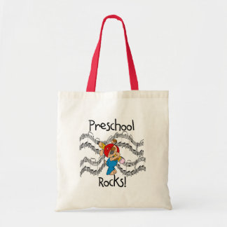 Puppy With Pencil Preschool Rocks Tote Bag