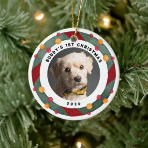 Puppy's 1st Christmas Ceramic Tree Decoration