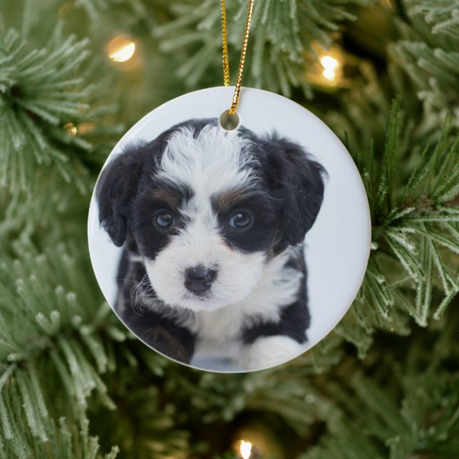 Puppy's First Christmas Ceramic Tree Decoration (Tree)