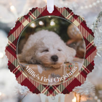 Puppy's First Christmas Double Sided Photo