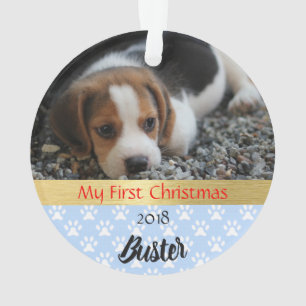 Puppy's First Christmas Photo Ornament