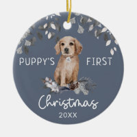 Puppy's First Christmas Watercolor