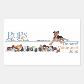 PUPs Logo Sticker Airedale