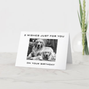 PUPS MAKE 2 WISHES JUST FOR YOUR BIRTHDAY CARD