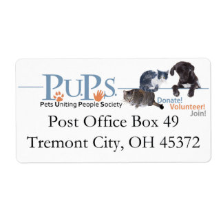 PUPs Return Address Labels