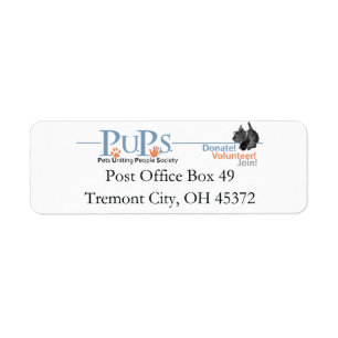 PUPs Return Address Labels
