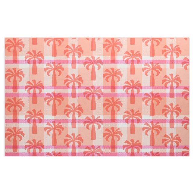 Pupule Hawaiian Vintage Palm Tree Plaid Fabric (Fat Quarter)