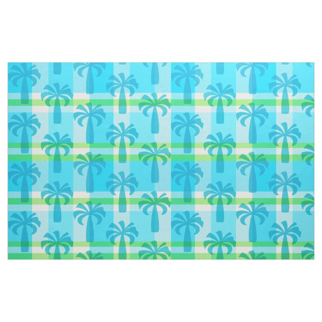 Pupule Hawaiian Vintage Palm Tree Plaid Fabric (Fat Quarter)