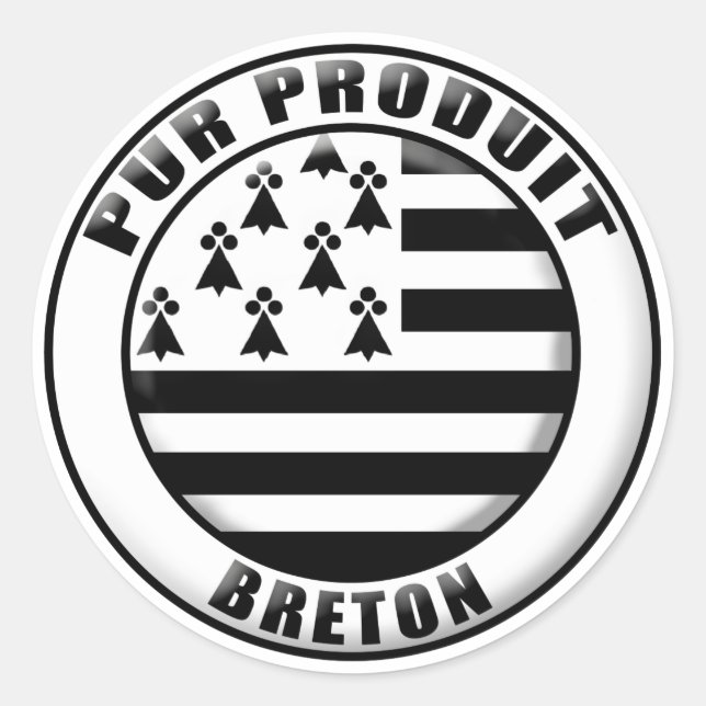 Pur produit Bretagne Classic Round Sticker (Front)