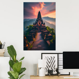 Pura Senja Bali - “Bali Temple at Sunset” Poster