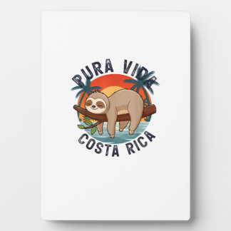 Pura Vida Beach Costa Rica Tropical Sunset Nature  Plaque