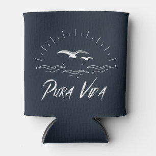 Pura Vida Beach Surfer's Costa Rica Can Cooler