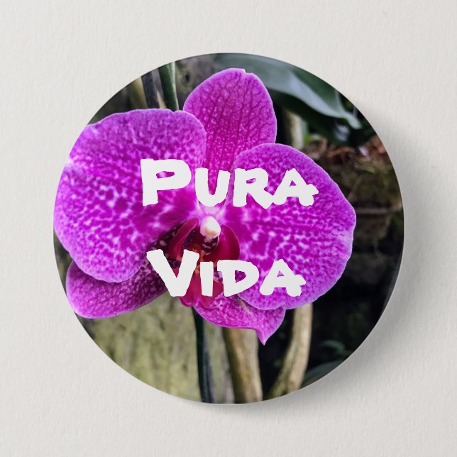  Pura Vida Button – Wear the Spirit of Costa Rica (Front)