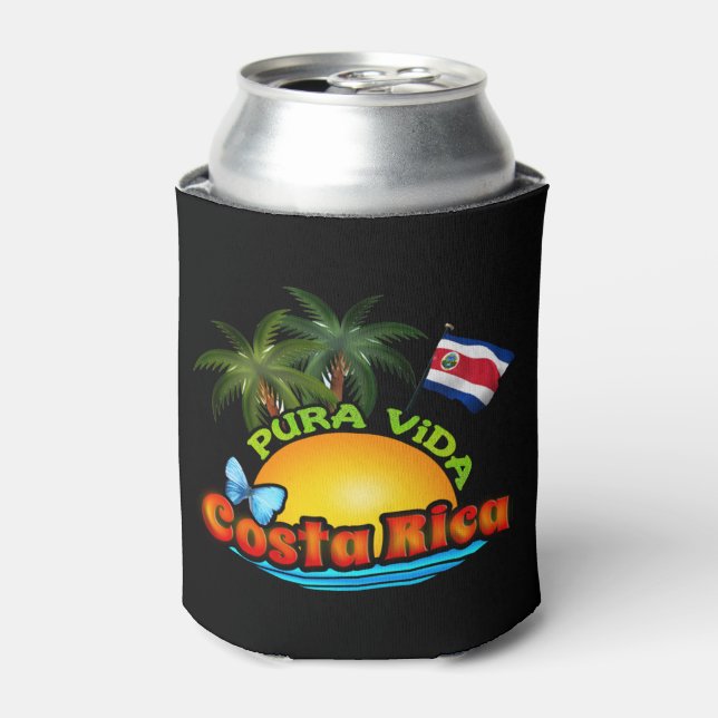 Pura Vida Costa Rica Can Cooler (Can Front)