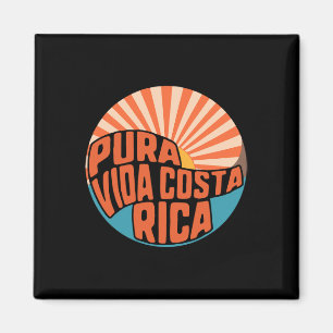 Pura Vida Costa Rica Sunset Surfing Summer Magnet