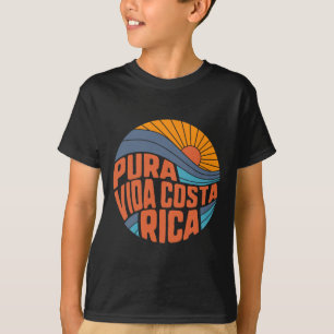Pura Vida Costa Rica Vintage Sunset Surfing Summer T-Shirt