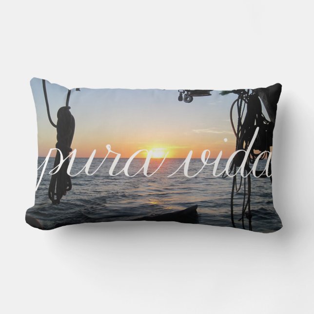 Pura Vida! Costa Rican Sunset Pillow (Front)