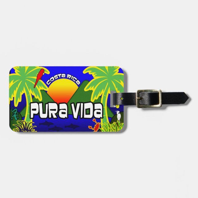 Pura Vida Personalised Luggage Tag (Front Horizontal)