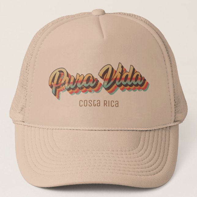 Pura Vida Retro Style Trucker Hat (Front)