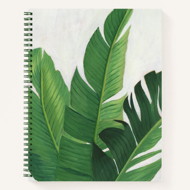 Pura Vida - Tropical Leaves Notebook (Front)