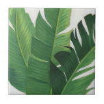 Pura Vida - Tropical Leaves Tile<br><div class="desc">"Pura Vida II" Grace Popp. Features tropical greenery against a soft background.</div>