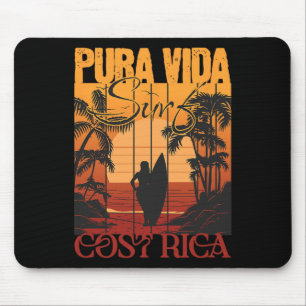 Pura Vide Costa Rica Surfing Mouse Pad