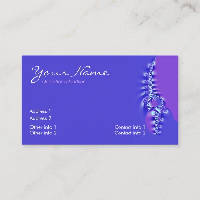 PurBLuE Business Card (Front)