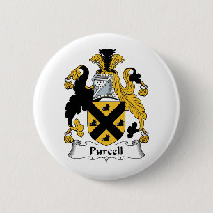 Purcell Family Crest 6 Cm Round Badge