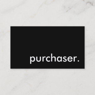 purchaser. business card