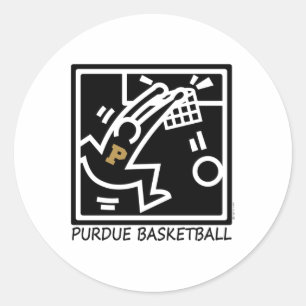 Purdue Basketball Dunk  Classic Round Sticker