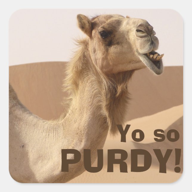 Purdy Camel Square Sticker (Front)
