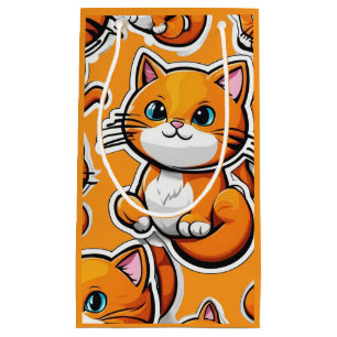 Purdy  Orange Kitty Small Gift Bag