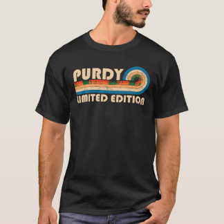 PURDY Surname Retro Vintage 80s 90s Birthday Reuni T-Shirt