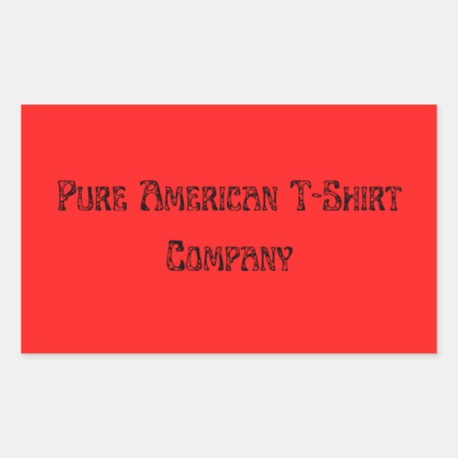 Pure American T-Shirt company Sticker (Front)