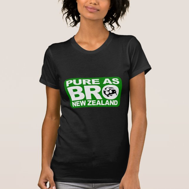 Pure as bro, New Zealand, KIWI T-Shirt (Front)