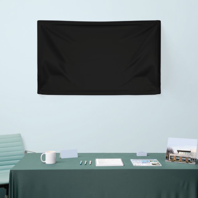 Pure Black Solid Colour Banner (Tradeshow)
