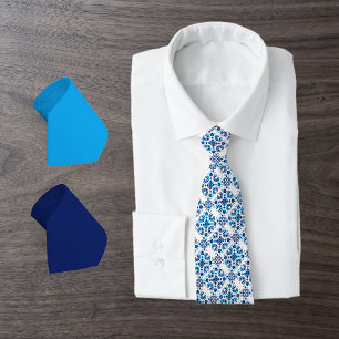 Pure Blue – pairs w/ Scandinavian Folk Art Tie 
