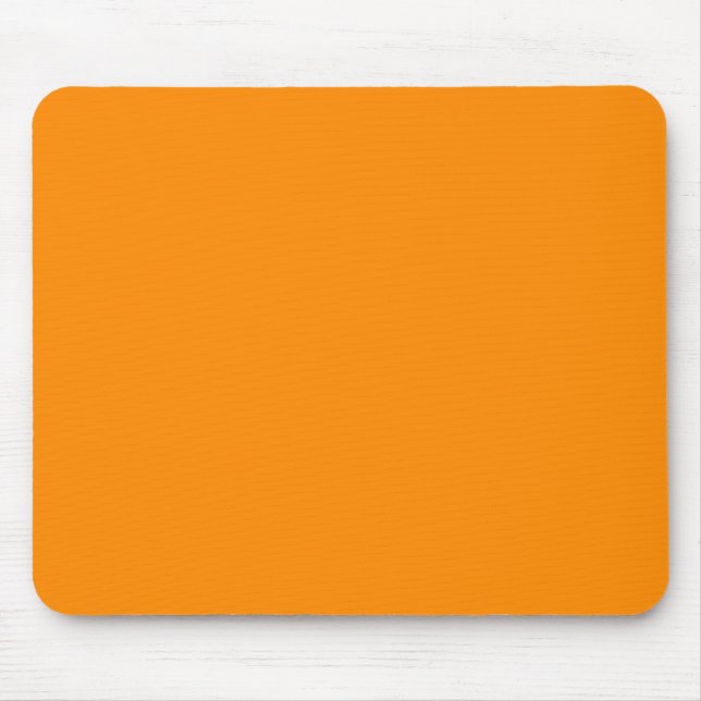 Pure Bright Orange Customised Template Blank Mouse Pad (Front)