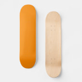 Pure Bright Orange Customised Template Blank Skateboard (Front)
