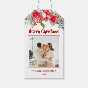 Pure Elegance Family Photo Christmas Gift Tags