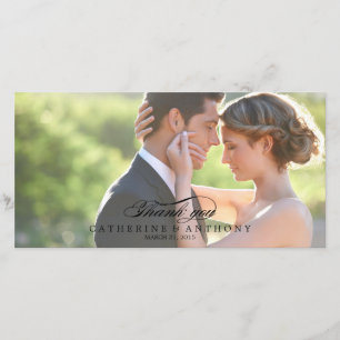Pure Elegance Wedding Thank You - Black