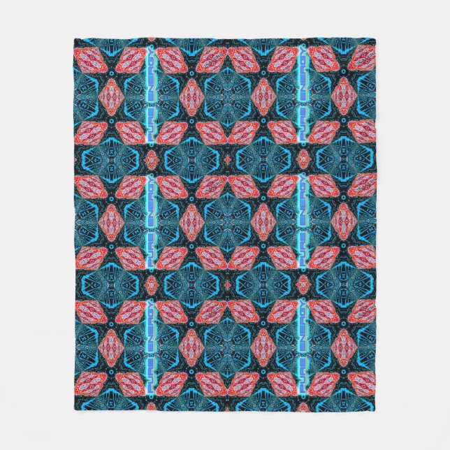 Pure Energy fractal futuristic pattern Fleece Blanket (Front)