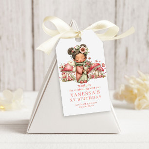 Pure Fairy 4th Birthday Blush Floral Favour Gift Tags
