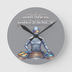 Pure Frequency – Electronic Music Art Round Clock